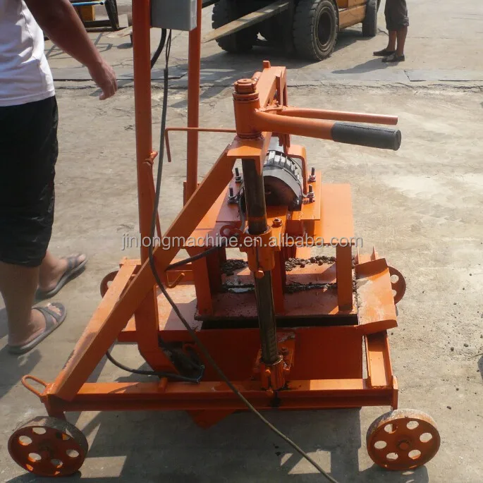 very small and mobile brick making machinery QT2-45,mini production line for factory,made in china