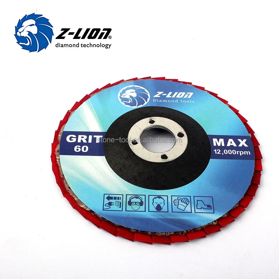 Flexible diamond flap disc for grinding granite and marble
