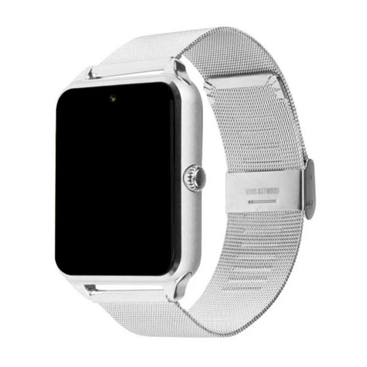 Cheap z60 smart watch stainless steel touch screen with camera sim card