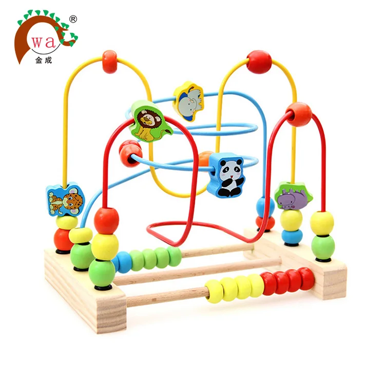 Educational puzzle games toy String bead Round bead toy