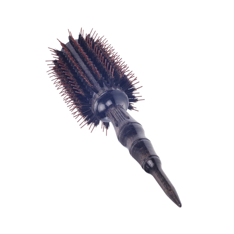 EUREKA 28034-55PA-B Salon Engraved Wooden Bristle Round Hair Brush UV Painting Surface Barrel Detangle Brush