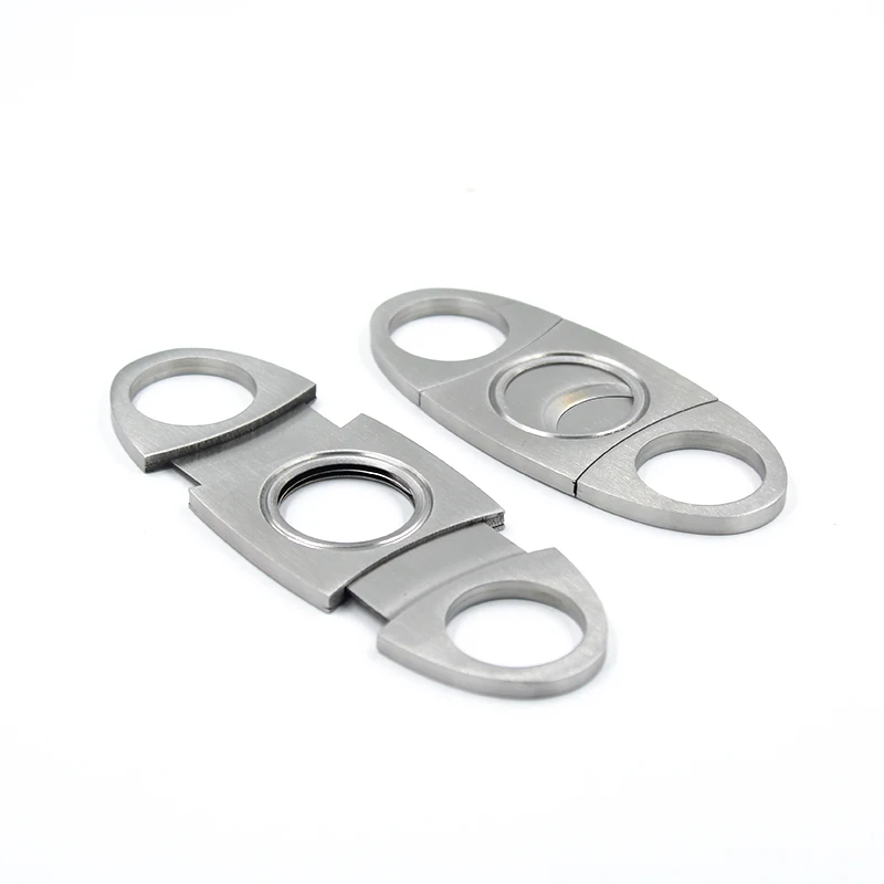 2019 New Good Quality manufacturer Oval Cigar Scissors Stainless Steel Silver Custom Logo wholesale