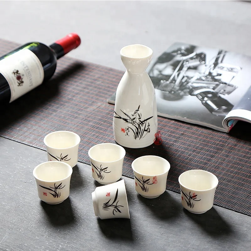 Customized Logo Ceramic Wine Set, Japanese Style Sake Set Gift