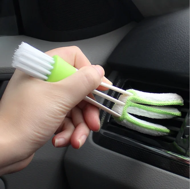 Double Head Automobile Air Conditioner Outlet Cleaning Brush