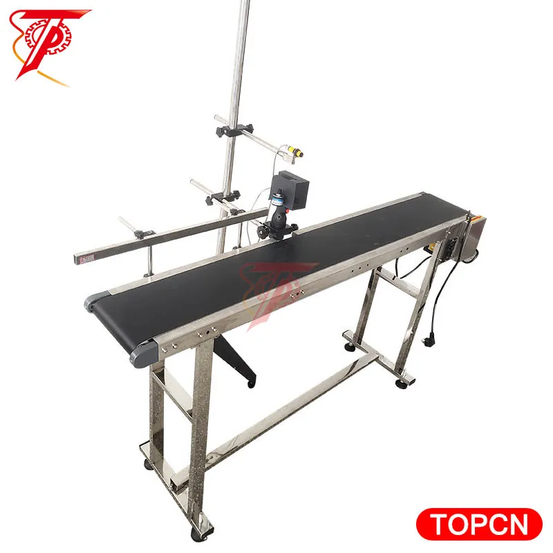 Automatic Ink jet spray pet bottle inkjet date coding machine with conveyor