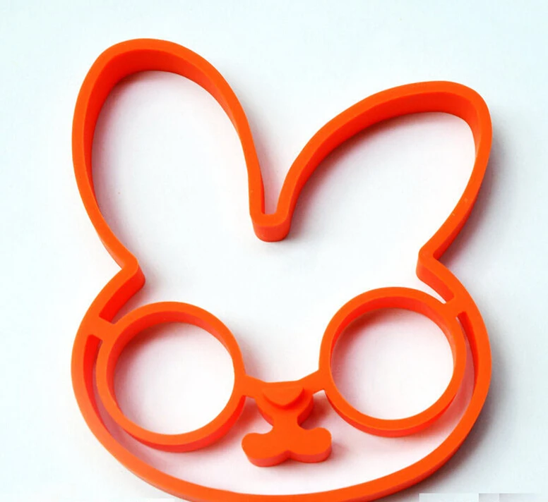 Breakfast rabbit shape silicone fried egg rings mold
