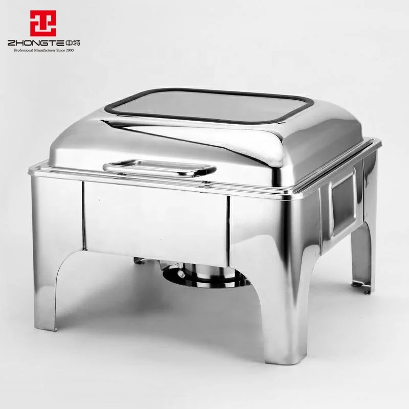 Restaurant & Hotel Supplies rectangle Alcohol Stainless Steel Buffet Chafing Dish