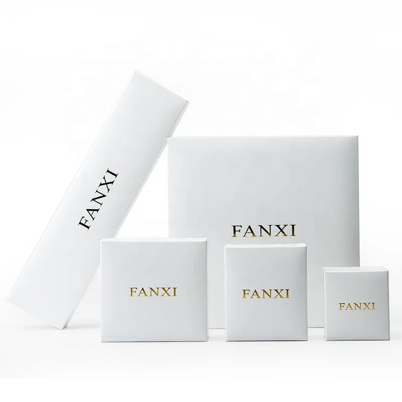 FANXI Manufacturer Custom Jewelry box white Necklace Earrings Ring Jewelry Packaging box Storage Jewelry Box