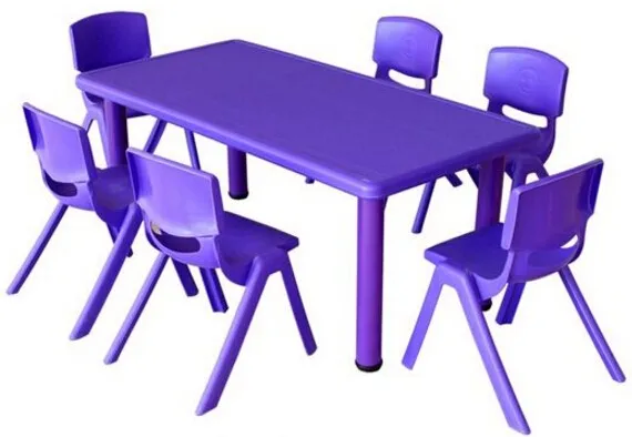 Wholesale plastic Used Daycare Furniture Kindergarten Tables and Chairs / Kid Table and Chair set