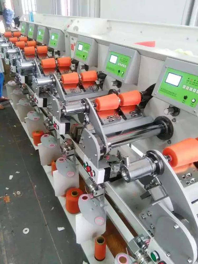 
4 heads sewing thread winding machine of each head working 2 cones 