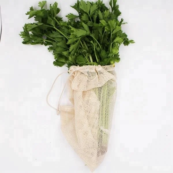 BOSI Multipurpose net bag reusable mesh cotton bag knit fabric mesh produce bag