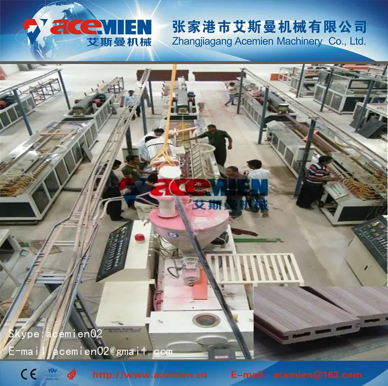 2014 is the best! pvc wood plastic window frame profile extrusion machine