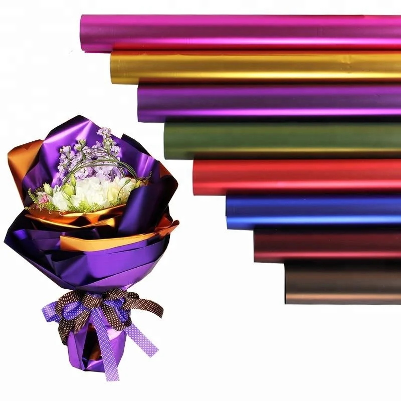 
Plastic glassine Metalized Paper Unique Christmas Gift Wrapping Paper 