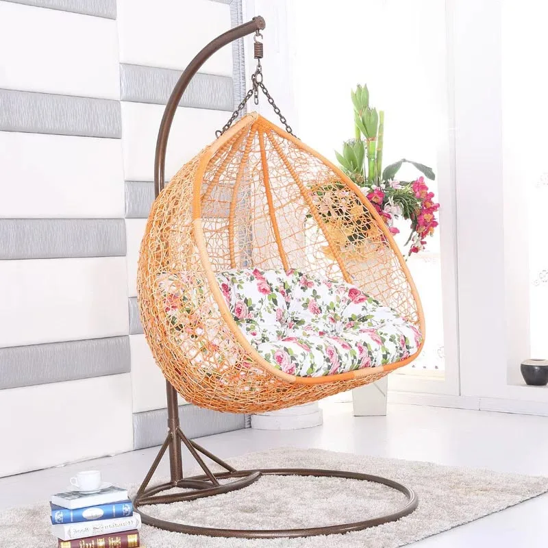 Hot selling aluminum frame outdoor double reclining seat hammocks hanging rattan swing chairs