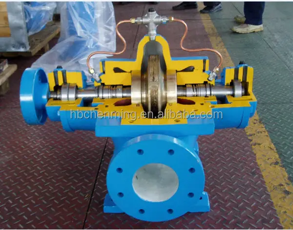 Double Suction Large Capacity Split Case Pump With Electric Motor For Waterworks