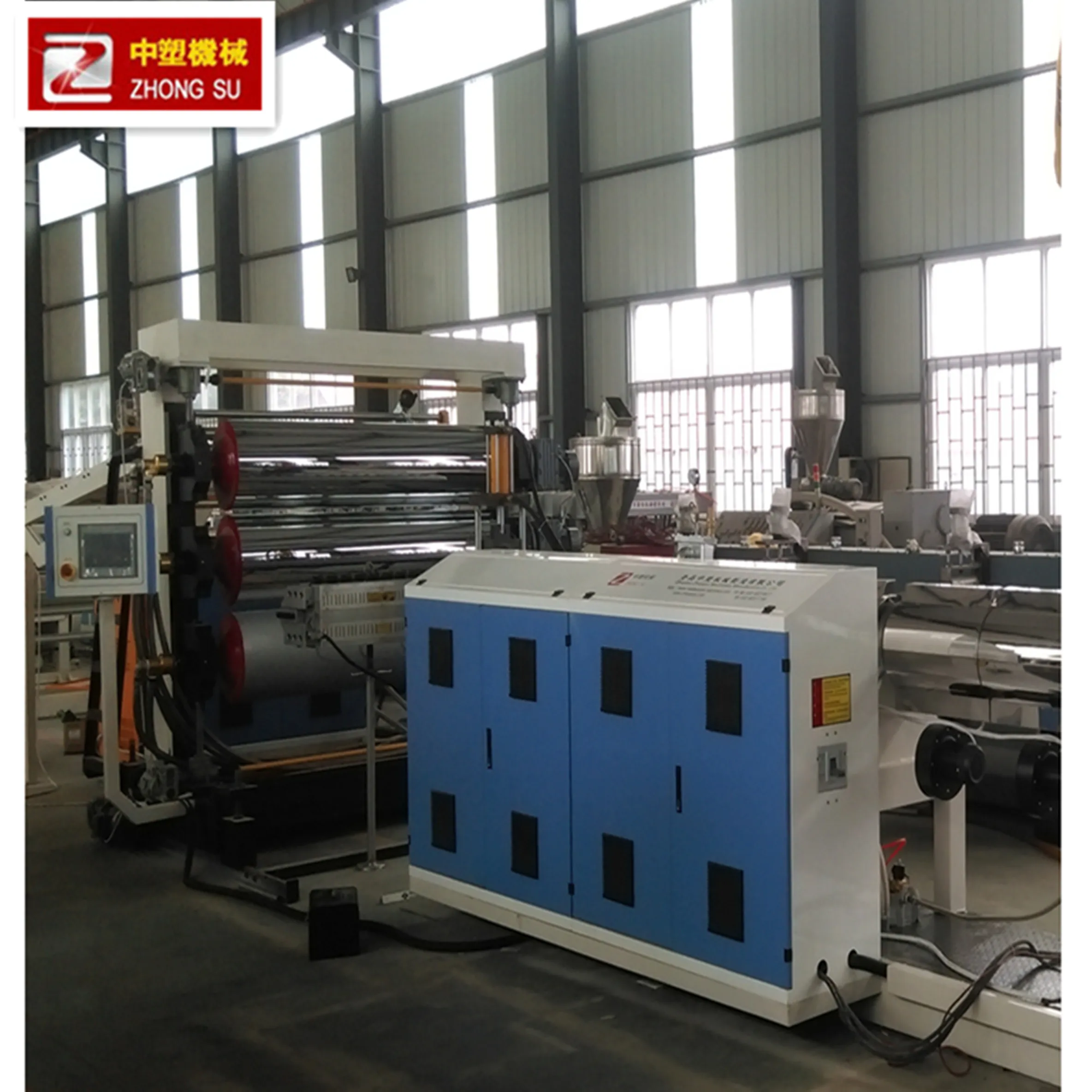 Линия по производству георешетки из ПП/ПЭ пластика