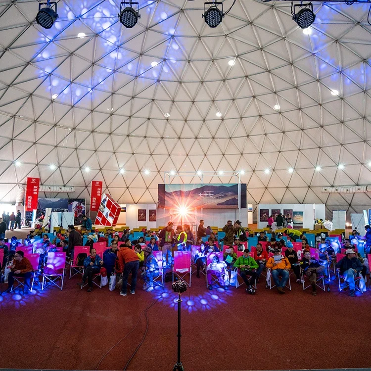 Mega Dome Tent Cheap Price Soundproof Geodesic Event Marquee White 850g/sqm PVC Coated Polyester Fabric Shelter Dome 5 Years