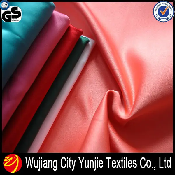 Cheap 100% Polyester Stretch Satin Fabric