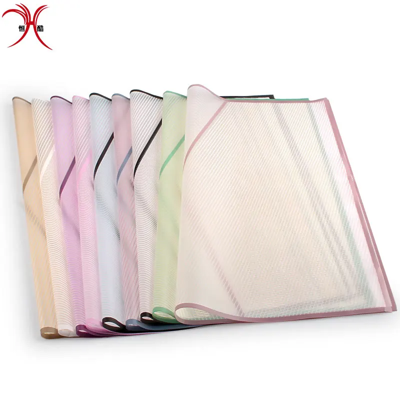 Cheap flower wrapping paper Translucent Christmas Flower Bouquet Wrapping PVC Paper Matt Film Printed Lines Paper