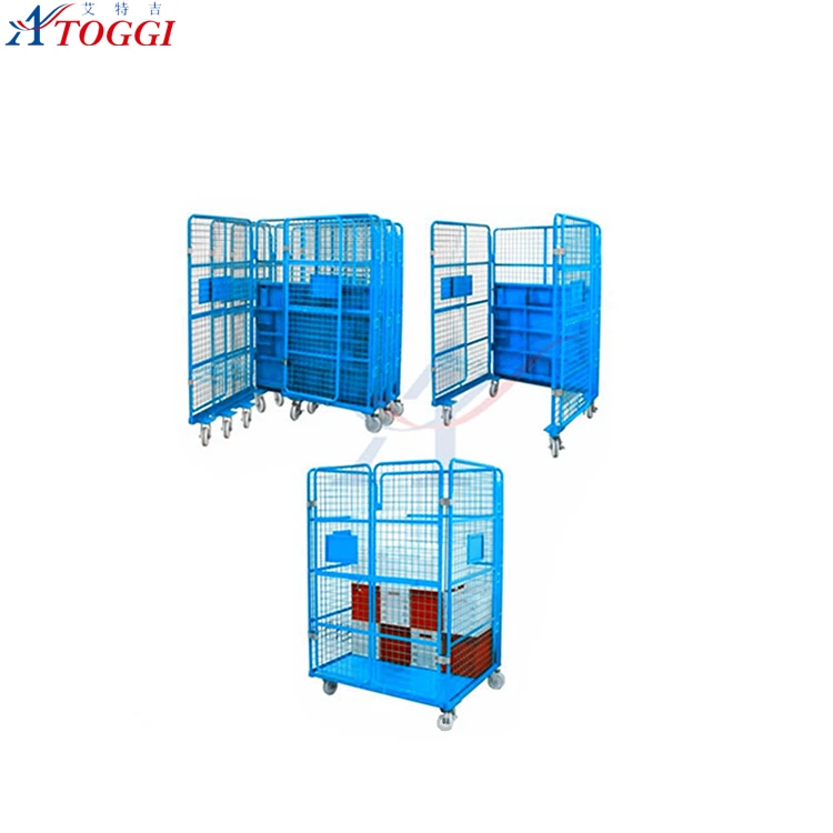 used steel folding roll container for sale