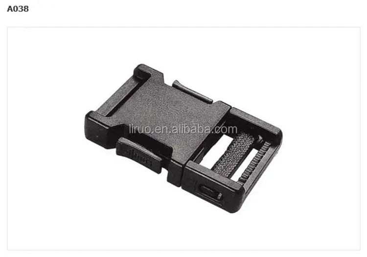 Hot selling black color 20mm side release plastic buckle