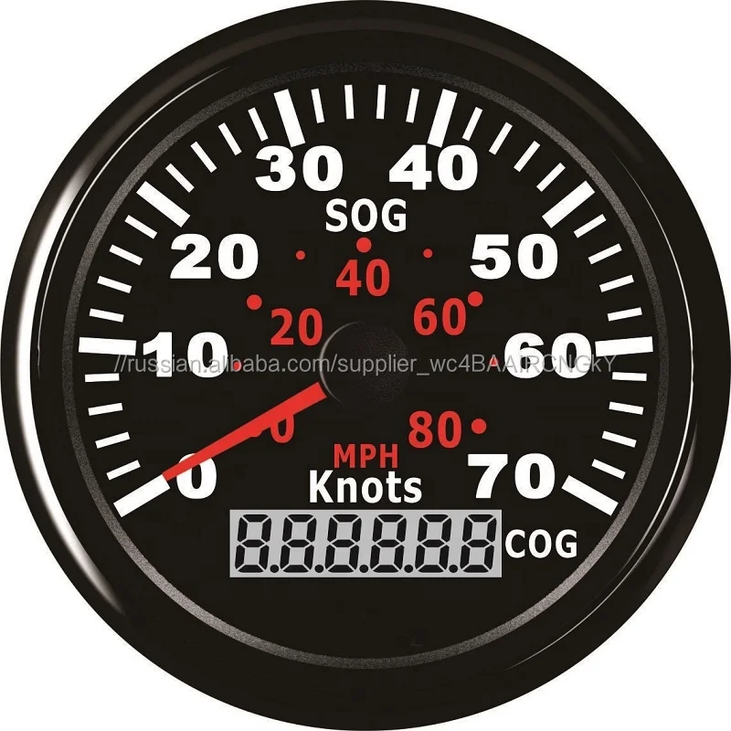 Водонепроницаемый морской GPS для лодки Спидометр 0-70узлов с COG