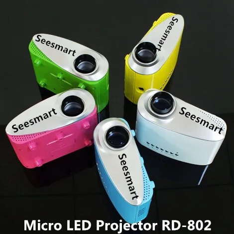 Christmas Sale RD-802 Mini Pico Portable Projector Full HD Home Theater Support For HDMI AV VGA TV