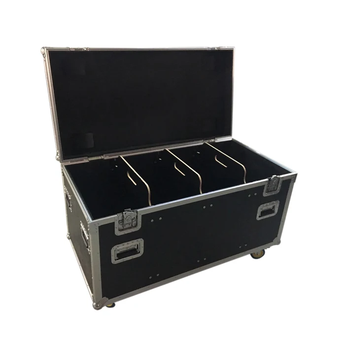 Utility road case for cable gear fittings with 3 partition flight road case
