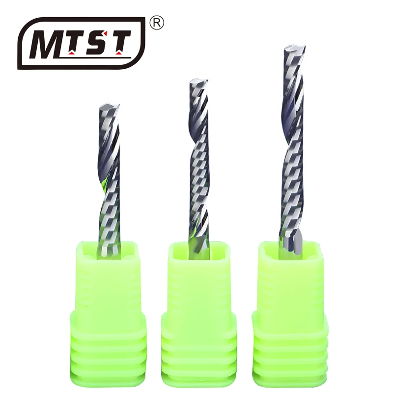 
MTST 3.175mm cnc engraving machine milling cutter Single flute end mill Wood cutter carbide tools woodworking milling cutter 