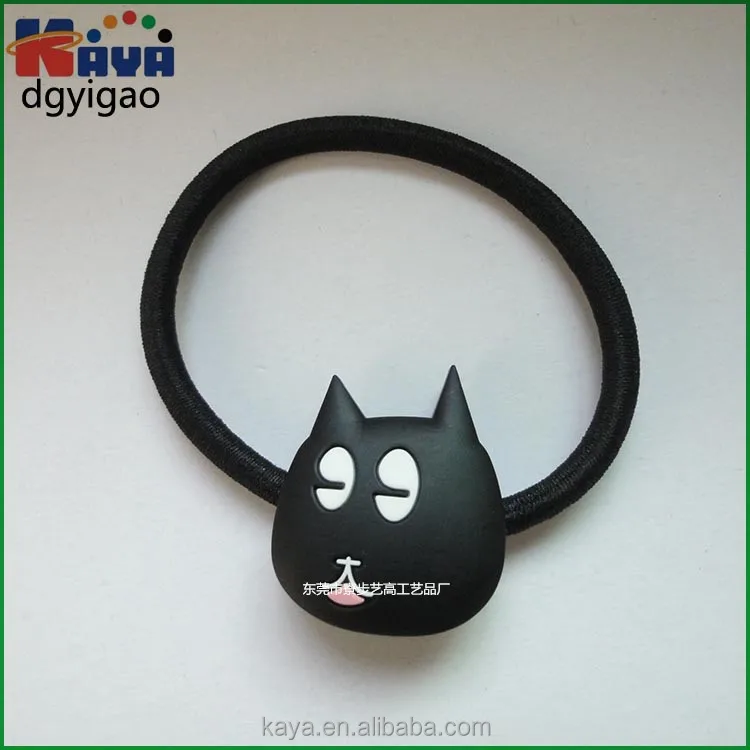 Rubber pvc decorative hair clips with frog shape