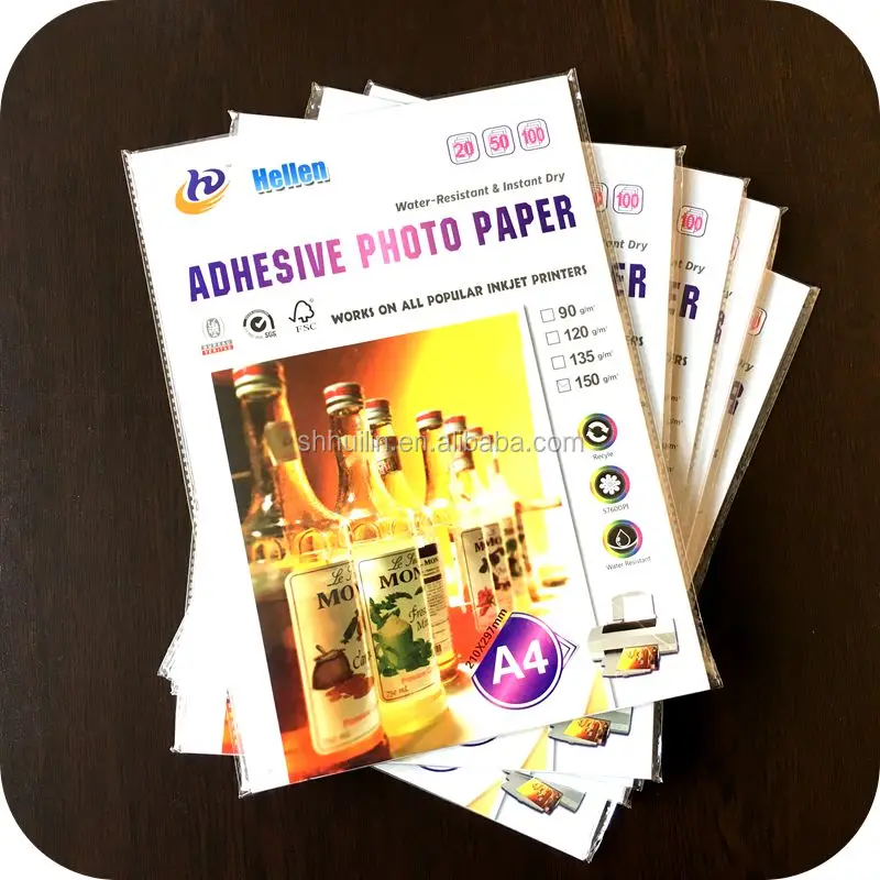 self adhesive photo paper a4 sticker glossy photo paper 120g