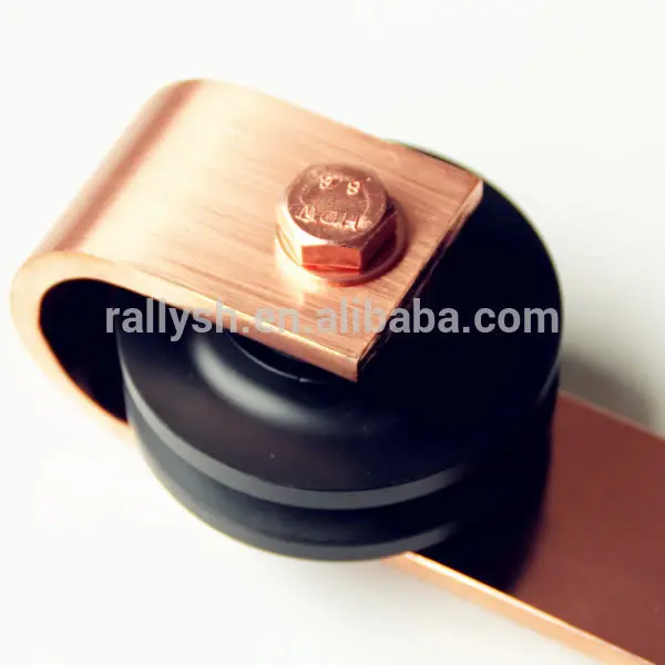 Ромбовидная розовая Золотая фурнитура для двери сарая, подвесная раздвижная дверь из углеродистой стали