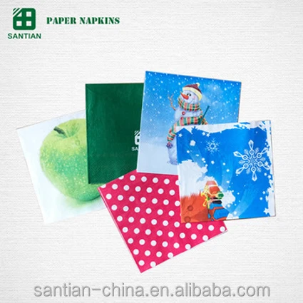 Christmas Paper Napkins In Size Of 25x25 cm For Party