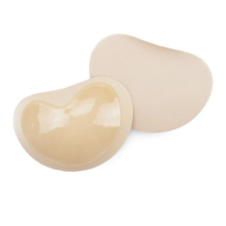 
1 Pair Women Bra Pad Removable Easy Use Wash Swimsuit Bikini Sponge Chest Silicone self-adhesive Bra Pad For Women 