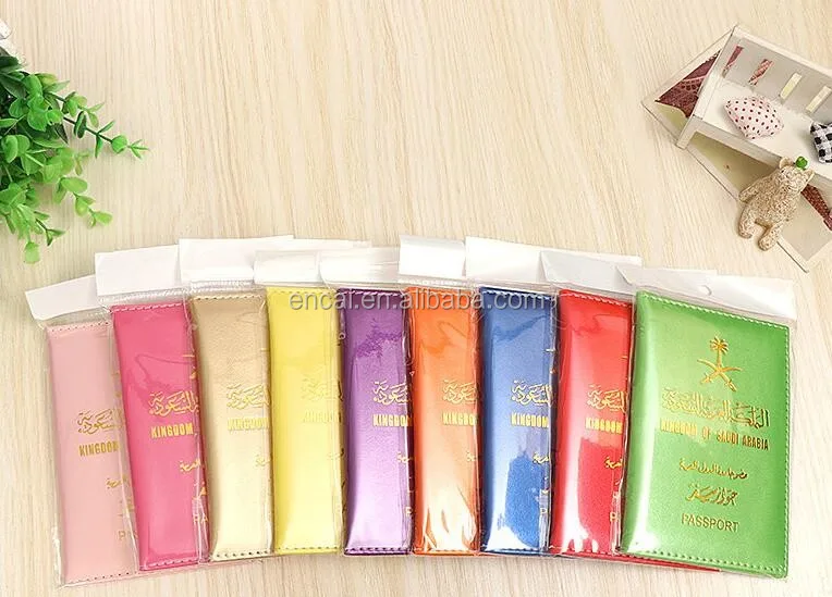 Encai Saudi Arabia OEM Passport Cover Travel Colorful Customized Passport Holder