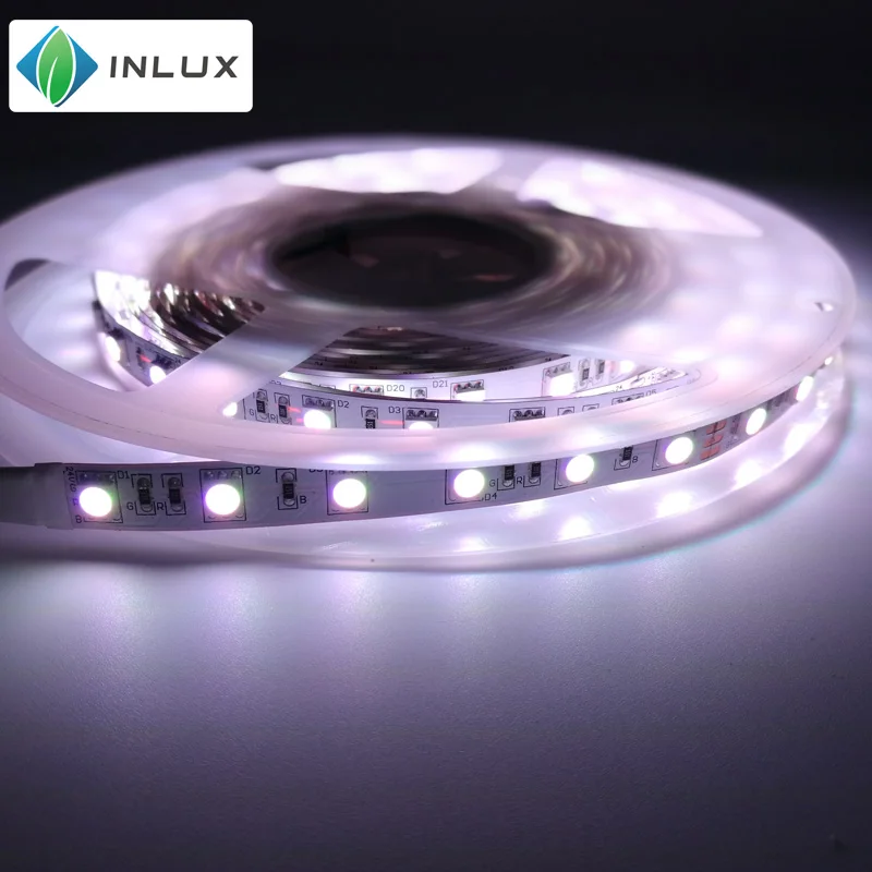 High quality DC 24V 12V smd 5050 60 led rgb dmx 512 16.4ft 90leds IP20 IP65 IP67 IP68 flexible dmx RGB led light strip