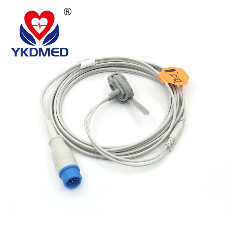 Oxygen Sensor Adult Finger Clip SpO2 Pulse Sensor for PM5000 12Pin 9ft TPU Cable