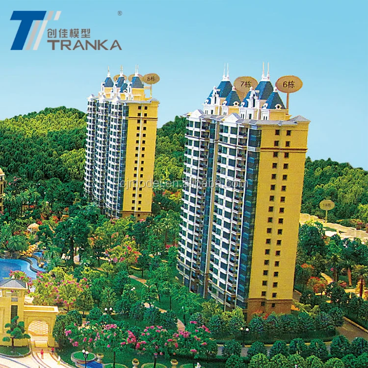 Customized Residential architectural scale model building , ho scale model trains