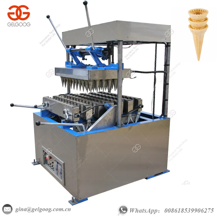 Low Price Flower Cup/Torch/Ox Horn Ice Cream Cone Making Machine with Testing Video