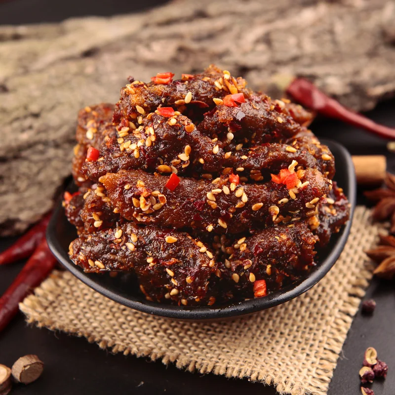 
Shu Dao Xiang Online Wholesale Shop OEM Products 88g Spicy Food Meat Of Dried Beef Jerky Processing Plant 