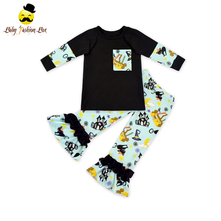 Fashion Multicolor Halloween Kids Girls Clothes Set
