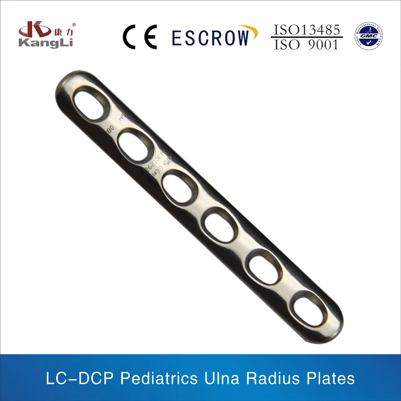 
orthopedic implants Upper limbs small dcp plate, Pediatrics Ulna Redius Plates 