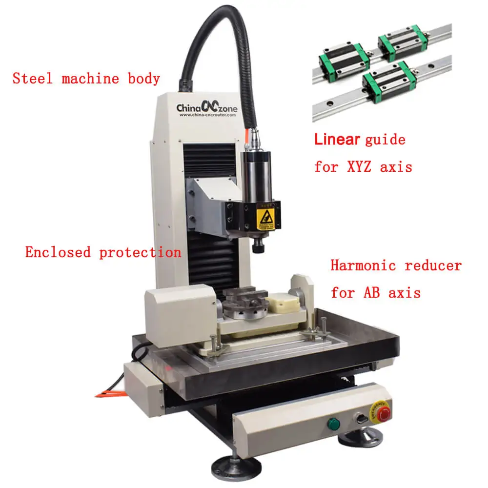 
High quality 5 axis servo motor type mini cnc engraving machine with DSP controller for metal work 