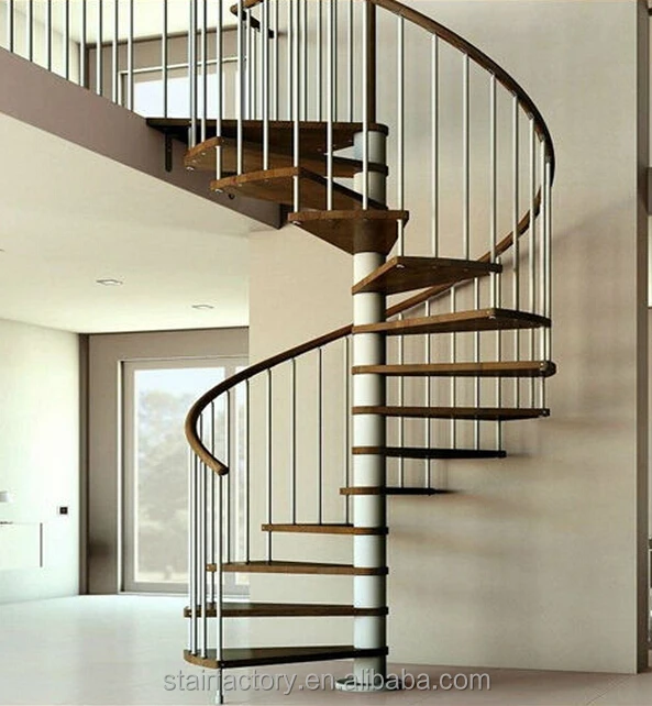 Australia small spiral staircase, commonly used indoor stairs, wood stair nosing, TS218