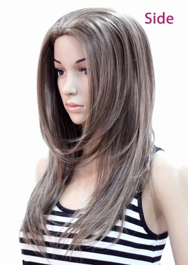 
Synthetic rose long wig japanese 180% density full lace wig display mannequin head wig 
