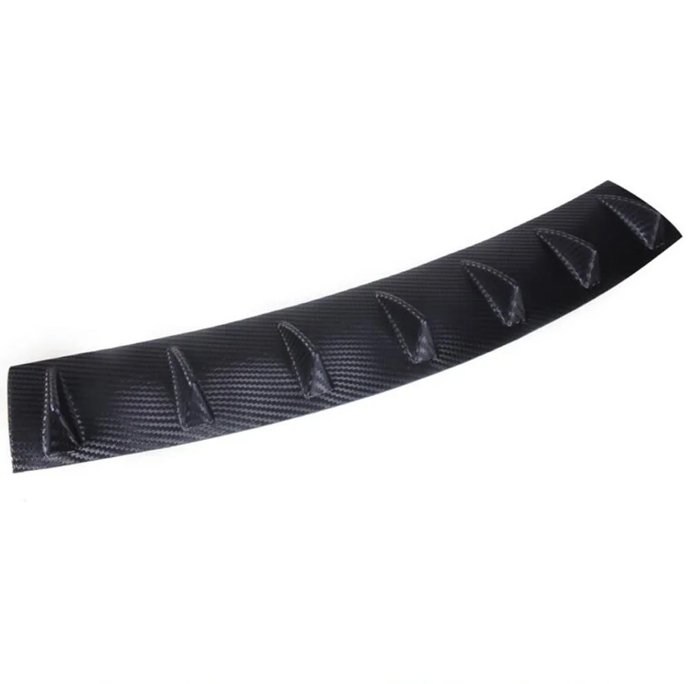 Car Refit 853X134MM Universal Rear Bumper Lip Diffuser 7 Fin Carbon Fiber Bumper Chassis Shark Fin Chassis Deflector