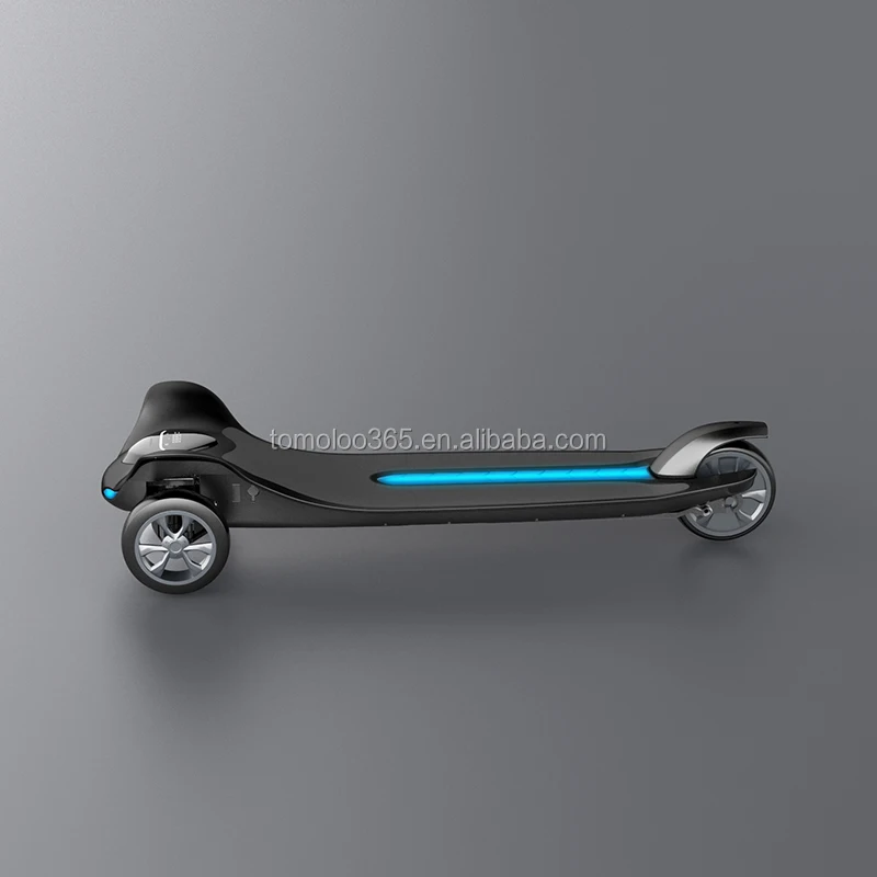 Tomoloo hottest new design new develop 2018 3 wheel skateboard with BT, with APP
