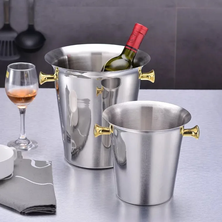 
Luxury Wine Beer Cooler Bucket Stainless Steel Iceless Wine and Champagne Chiller 