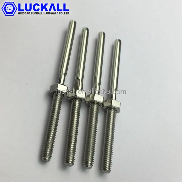 Stainless Steel Swage Stud Thread Terminal, Swage Terminal, Wire Rope Swaging Fitting