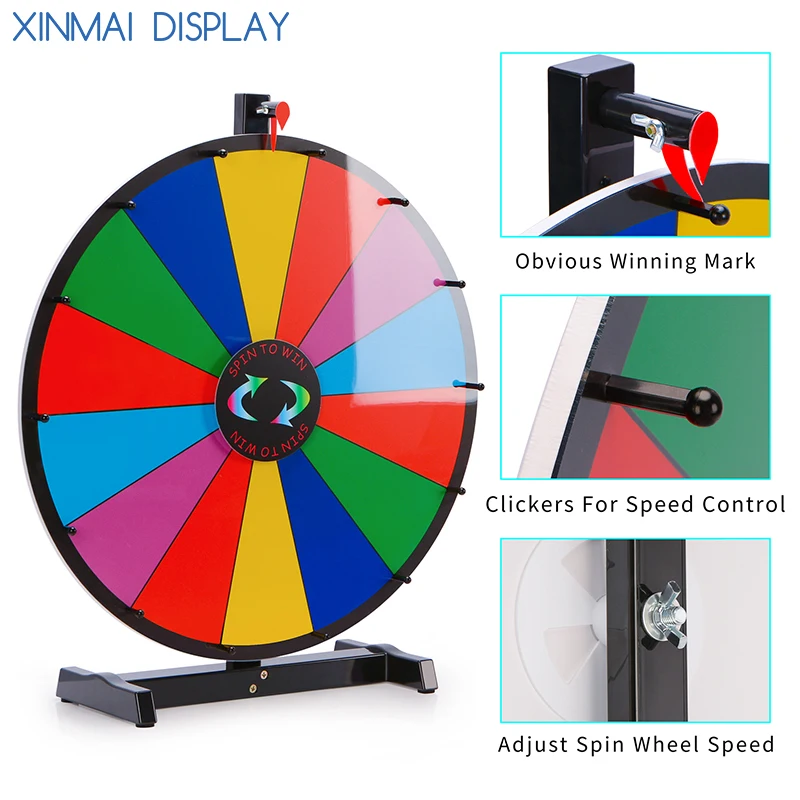18inch 24 inch Spin to Win Dry Erase Prize Wheel with Special Sections